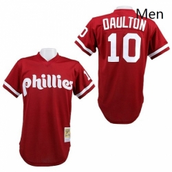 Mitchell and Ness Philadelphia Phillies Customized Red 1991 Throwback MLB Jersey