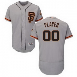 Men Women Youth All Size San Francisco Giants Majestic Alternate Gray Flex Base Authentic Collection Custom Jersey