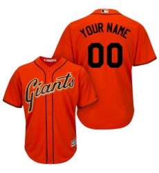 Men Women Youth All Size San Francisco Giants Majestic Orange Alternate 2017 Cool Base Custom Jersey 3