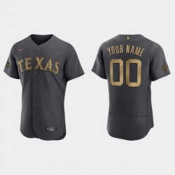 Men Women Youth Custom Texas Rangers 2022 Mlb All Star Game Authentic Charcoal Jersey