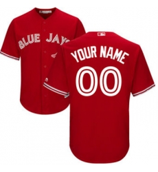 Men Women Youth All Size Toronto Blue Jays Cool Base Custom Jersey Red