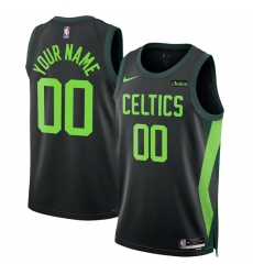 Men Boston Celtics Active Player Custom Black 2024 25 City Edition Stitched Basketball Jersey