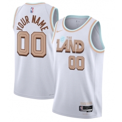 Men Women Youth Cleveland Cavaliers Active Player Custom 2022 2023 White City Edition Stitched Basketball Jersey