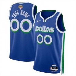 Men Dallas Mavericks Active Player Custom Blue 2024 Finals City Edition Stitched Basketball Jersey