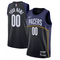 Men Women Youth Indiana Pacers Active Player Custom Navy Black 2022 2023 City Edition Stitched NBA Jersey