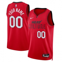 Men Miami Heat Active Player Custom Red 2024 25 City Edition Stitched Basketball Jersey