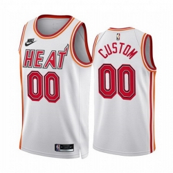 Men Miami Heat Active Player Custom White Classic Edition Stitched Basketball Jersey