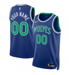 Men Minnesota Timberwolves Active Player Custom Blue 2026 27 Icon Edition Stitched Basketball Jersey