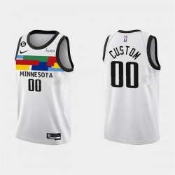 Men Women Youth Minnesota Timberwolves Active Player Custom 2022 23 White City Edition Stitched Basketball Jersey