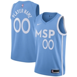 Men Women Youth Toddler Minnesota Timberwolves Light Blue Custom Nike NBA Stitched Jersey