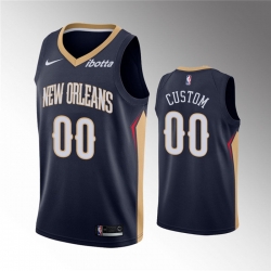 Men Women Youth New Orleans Pelicans Active Player Customized Navy Icon Edition Stitched Jersey
