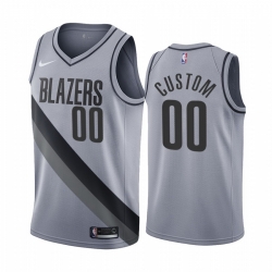 Portland Trail Blazers Cusom Gray NBA Swingman 2020 21 Earned Edition Jersey 