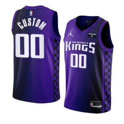 Men Women youth Sacramento Kings Active Player Custom Purple 2023 24 Statement Edition Swingman Stitched Basketball Jersey