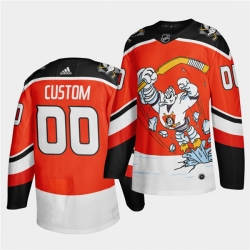 Men Anaheim Ducks Active Player Custom 2020 21 Orange Reverse Retro Stitched jersey