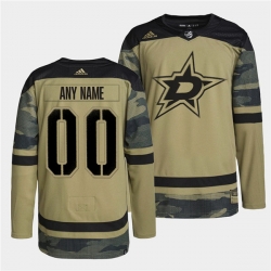 Men Dallas Stars Active Player Custom 2022 Camo Military Appreciation Night Stitched jersey