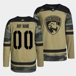 Men Florida Panthers Active Player Custom 2022 Camo Military Appreciation Night Stitched jersey