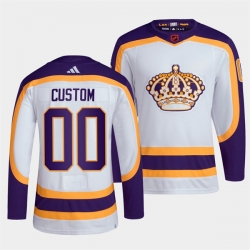 Men Women Youth Los Angeles Kings Custom White 2022 Reverse Retro Stitched Jersey