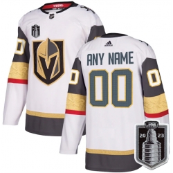 Men Vegas Golden Knights Customized White 2023 Stanley Cup Final Stitched Jersey