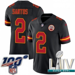 2020 Super Bowl LIV Men Nike Kansas City Chiefs #2 Cairo Santos Limited Black Rush Vapor Untouchable NFL Jersey