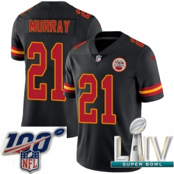 2020 Super Bowl LIV Men Nike Kansas City Chiefs #21 Eric Murray Limited Black Rush Vapor Untouchable NFL Jersey