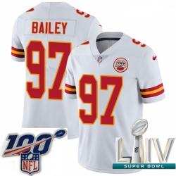 2020 Super Bowl LIV Men Nike Kansas City Chiefs #97 Allen Bailey White Vapor Untouchable Limited Player NFL Jersey