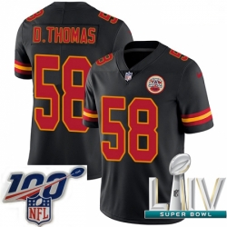 2020 Super Bowl LIV Youth Nike Kansas City Chiefs #58 Derrick Thomas Limited Black Rush Vapor Untouchable NFL Jersey