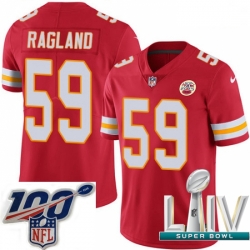 2020 Super Bowl LIV Youth Nike Kansas City Chiefs #59 Reggie Ragland Red Team Color Vapor Untouchable Limited Player NFL Jersey