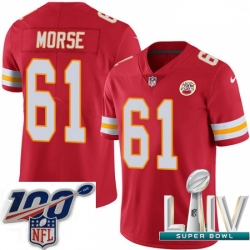 2020 Super Bowl LIV Youth Nike Kansas City Chiefs #61 Mitch Morse Red Team Color Vapor Untouchable Limited Player NFL Jersey
