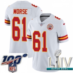 2020 Super Bowl LIV Youth Nike Kansas City Chiefs #61 Mitch Morse White Vapor Untouchable Limited Player NFL Jersey