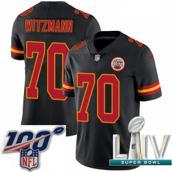2020 Super Bowl LIV Youth Nike Kansas City Chiefs #70 Bryan Witzmann Limited Black Rush Vapor Untouchable NFL Jersey