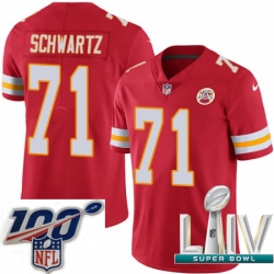 2020 Super Bowl LIV Youth Nike Kansas City Chiefs #71 Mitchell Schwartz Red Team Color Vapor Untouchable Limited Player NFL Jersey