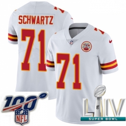 2020 Super Bowl LIV Youth Nike Kansas City Chiefs #71 Mitchell Schwartz White Vapor Untouchable Limited Player NFL Jersey