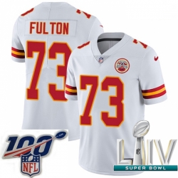 2020 Super Bowl LIV Youth Nike Kansas City Chiefs #73 Zach Fulton White Vapor Untouchable Limited Player NFL Jersey