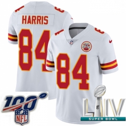 2020 Super Bowl LIV Youth Nike Kansas City Chiefs #84 Demetrius Harris White Vapor Untouchable Limited Player NFL Jersey