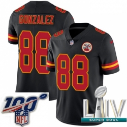 2020 Super Bowl LIV Youth Nike Kansas City Chiefs #88 Tony Gonzalez Limited Black Rush Vapor Untouchable NFL Jersey