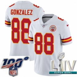 2020 Super Bowl LIV Youth Nike Kansas City Chiefs #88 Tony Gonzalez White Vapor Untouchable Limited Player NFL Jersey