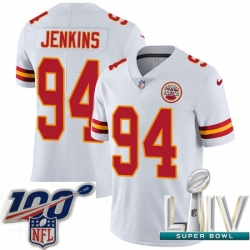 2020 Super Bowl LIV Youth Nike Kansas City Chiefs #94 Jarvis Jenkins White Vapor Untouchable Limited Player NFL Jersey