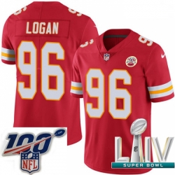 2020 Super Bowl LIV Youth Nike Kansas City Chiefs #96 Bennie Logan Red Team Color Vapor Untouchable Limited Player NFL Jersey