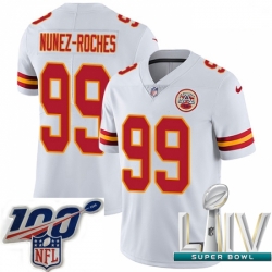2020 Super Bowl LIV Youth Nike Kansas City Chiefs #99 Rakeem Nunez-Roches White Vapor Untouchable Limited Player NFL Jersey
