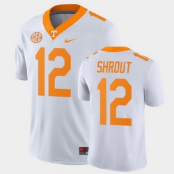 Men Tennessee Volunteers J.T. Shrout Game White College Football Jersey