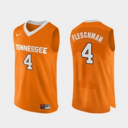 Men Tennessee Volunteers Jacob Fleschman Orange Authentic Performace College Basketball Jersey