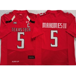Men Texas Tech Red Patrick Mahomes #5 Football Stitched Team Jersey