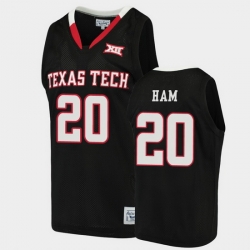 Men Texas Tech Red Raiders Darvin Ham Alumni Black Basketball Jersey