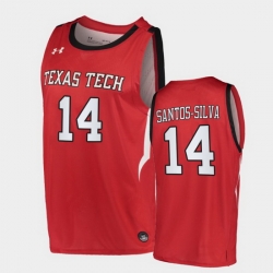 Men Texas Tech Red Raiders Marcus Santos Silva Alternate Red Basketball 2020 21 Jersey