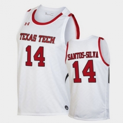 Men Texas Tech Red Raiders Marcus Santos Silva Replica White Basketball 2020 21 Jersey