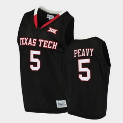 Men Texas Tech Red Raiders Micah Peavy Alumni Limited Black Basketball 2020 21 Jersey