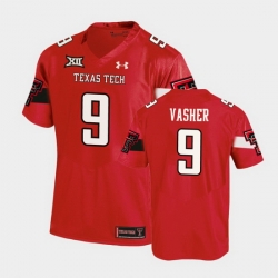 Men Texas Tech Red Raiders T.J. Vasher Replica Red Football Team Jersey