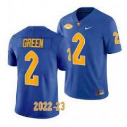 Pittsburgh Panthers #2 GREEN Blue Jersey