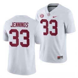 NCAA Football Alabama Crimson Tide Anfernee Jennings White 2019 Away Game Jersey