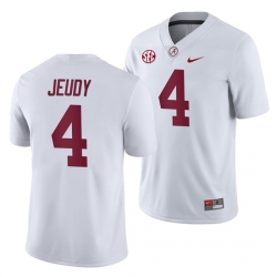 NCAA Football Alabama Crimson Tide Jerry Jeudy White 2019 Away Game Jersey
